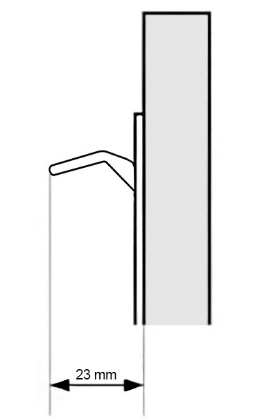 Przekrój boczny plisy dachowej