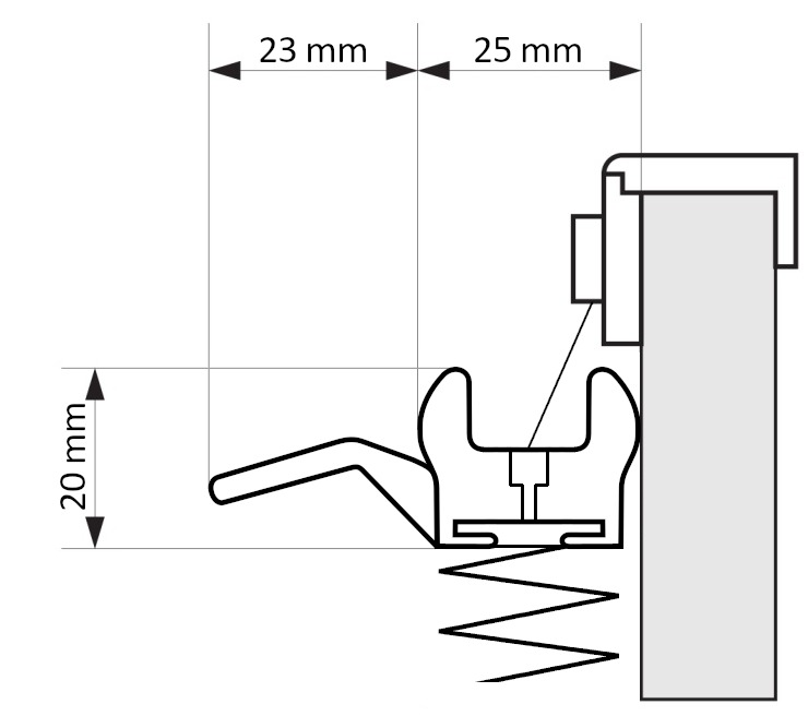 Przekrój boczny plisy Dzień Noc inwazyjnej