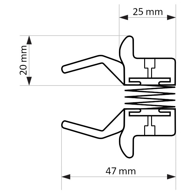 przekrój boczny plisa okienna